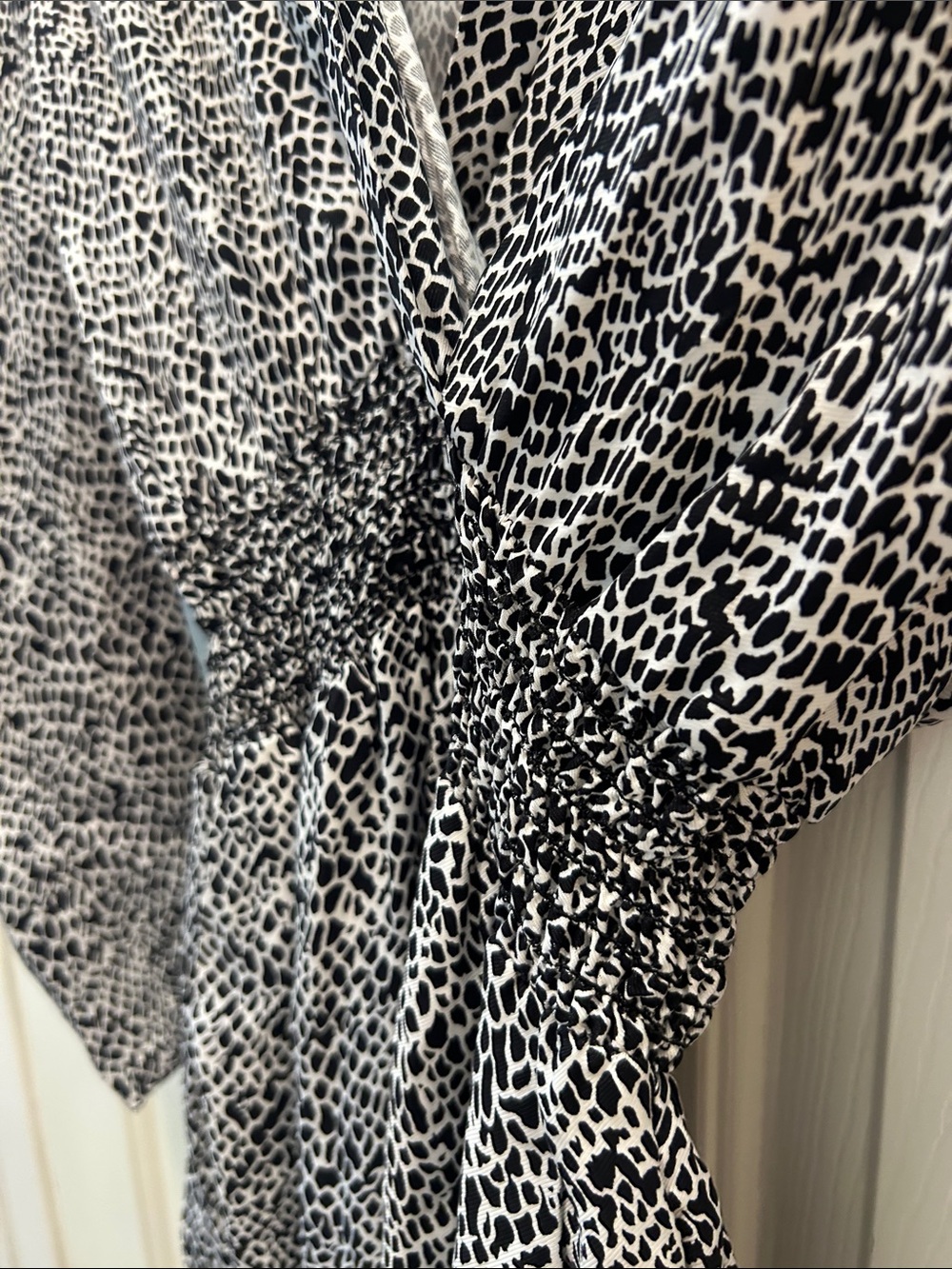 Maje Animal Print Cupro Jumpsuit Black White Size 38 US 6 - Picture 6 of 16